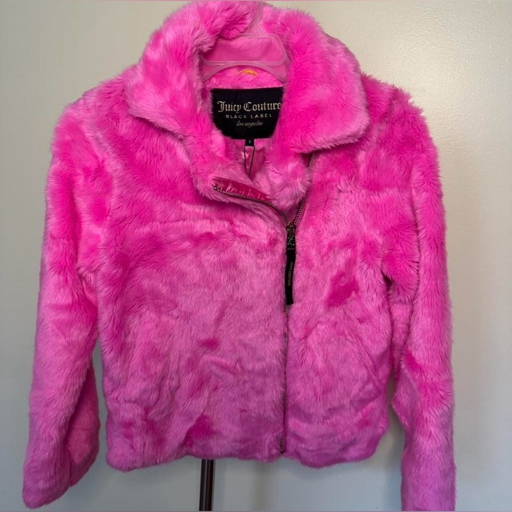 Juicy Couture Vibrant Pink Teddy Jacket - Picture 2 of 5